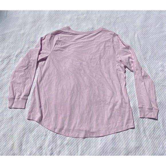 NWT Nike Essential Long Sleeve Tee Plus Size 1X Pullover T Shirt Top Pink - Picture 7 of 7